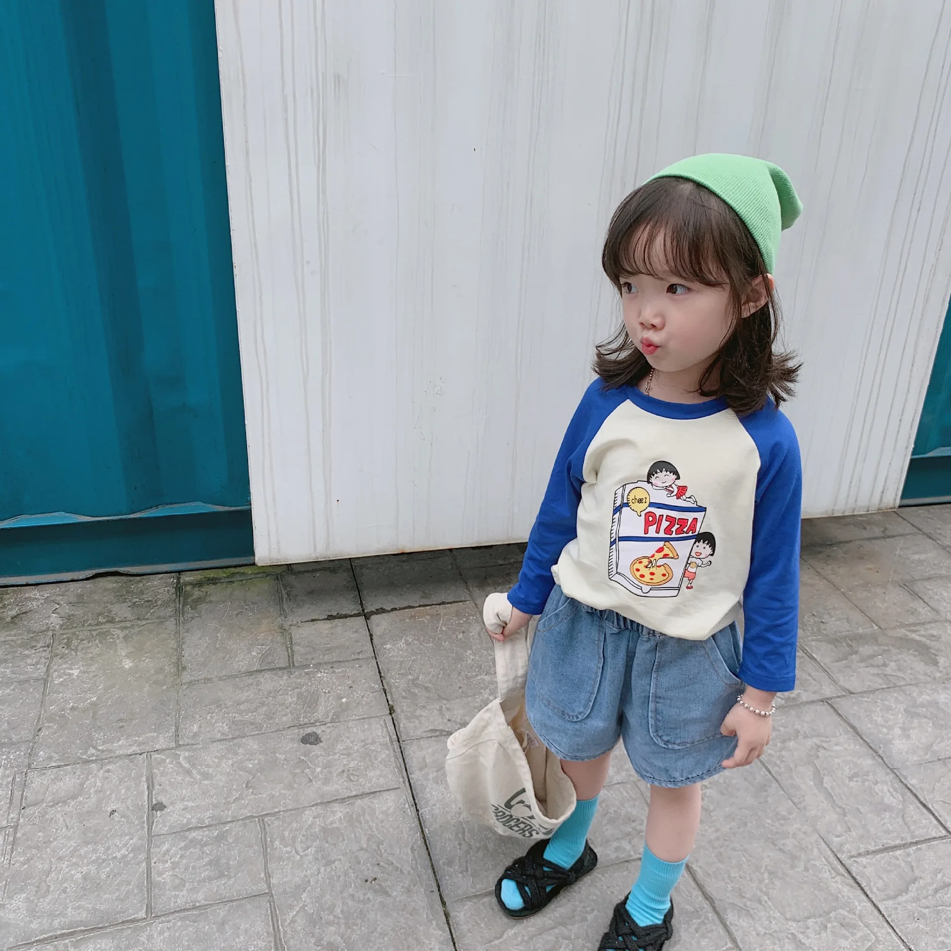 Детская футболка Топы с длинными рукавами и героями мультфильмов для маленьких девочек и мальчиков, детские футболки с рукавами реглан белого и синего цвета