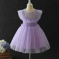 Holapinna/праздничные платья для маленьких девочек на день рождения, одежда принцессы для маленьких девочек, детские рождественские кружевные