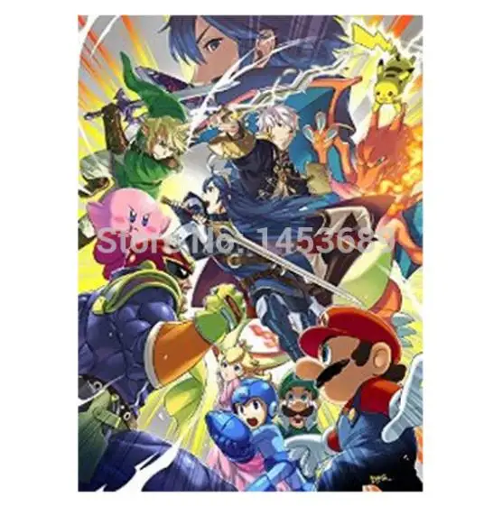 Super Smash Bros Wall Paper Home Decor Movie Poster Customized Fashion