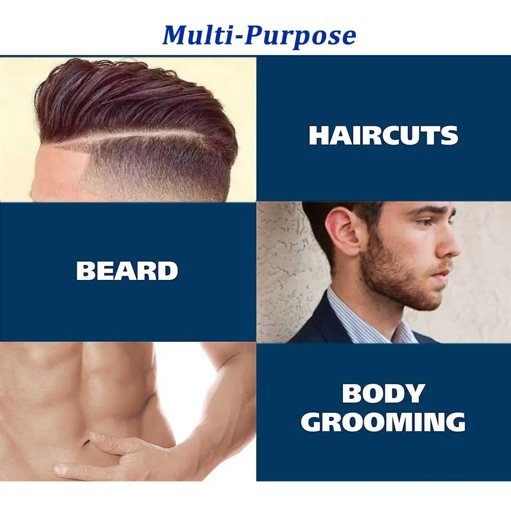 Waterproof Multi-function Professional Electric Hair Clipper Set 5-gear Free Ajustment USB Charging Hair Trimmer Electric Cutter