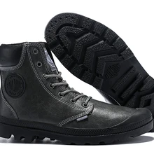 PALLADIUM/мужские уличные серые теплые зимние кожаные ботинки в Военном Стиле мужские высококачественные армейские ботинки на шнуровке с манжетами pampa; Повседневная обувь; размеры 40-44