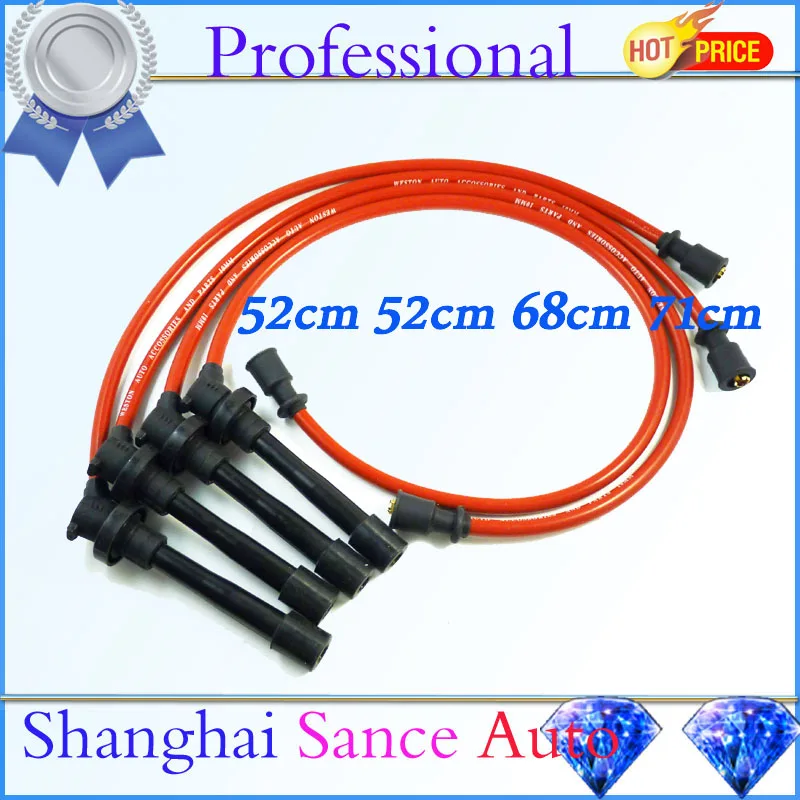 Buy Ignition Spark Plug Wire Cable Set 10.2mm For