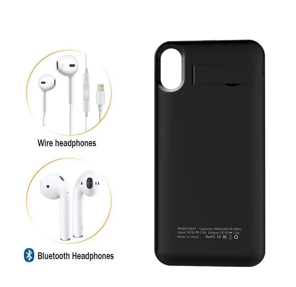 2019 Новинка! пользовательская батарея чехол для iPhone X XS Беспроводное зарядное