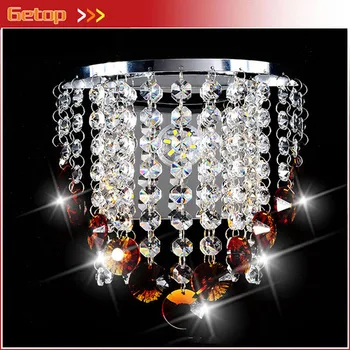 

Getop Modern Crystal LED Wall Lamp Fixture Bedside Sitting Room Stairs Corridor Lustre Bracket Lamp Contracted Free Shipping