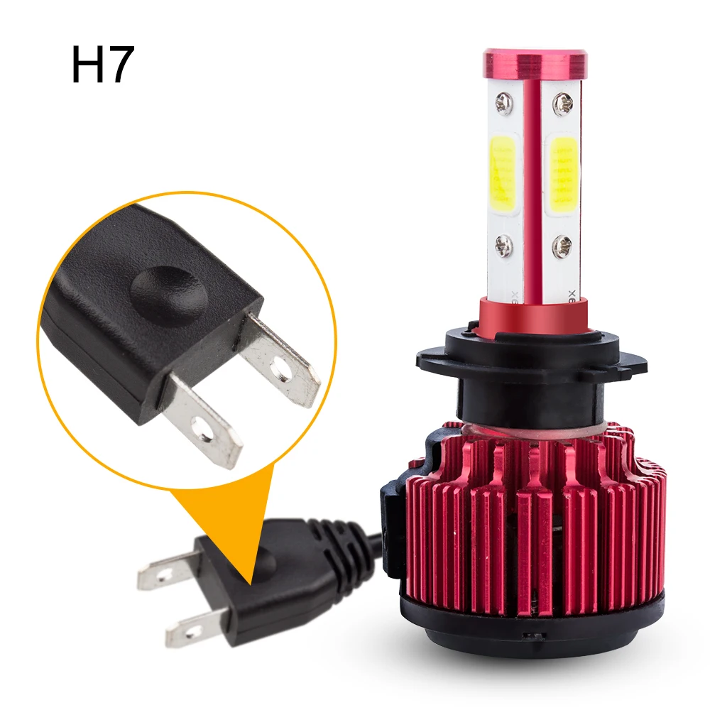 4 стороны 2 шт H7 светодиодные фары H4 далеко лампа H11 противотуманные h7 лампы HB3 9005 HB4