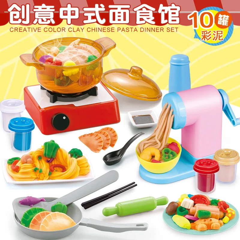 

Oversized Pasta Machine Dumplings Slime Clay Clay Mold Combination 10 Color Plasticine Puzzle Children's Gift Kids Toys
