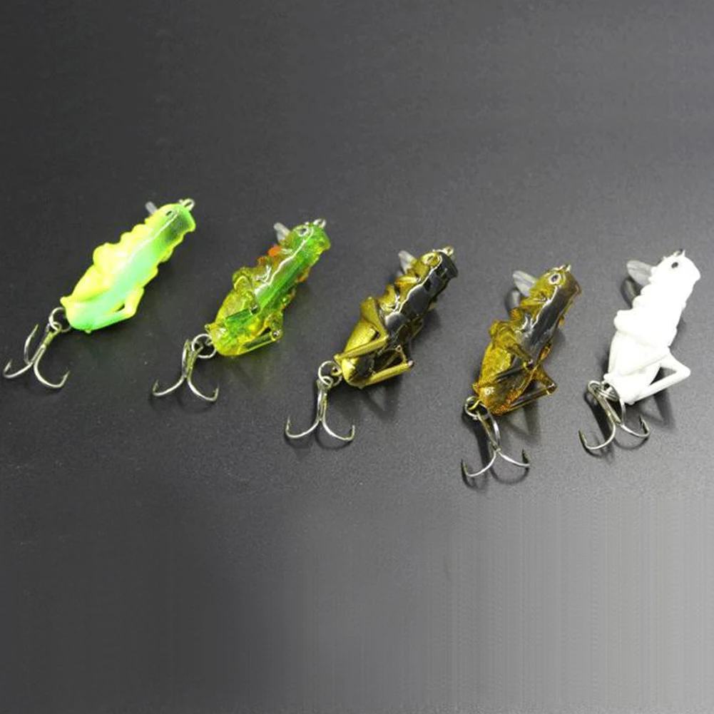 5pcs/lot 4cm3g Fishing Locust Lures Set Spinner Baits CrankBait Bass Tackle Hook Fishing Lures  Insect Hard Bait Carp Flyfishing