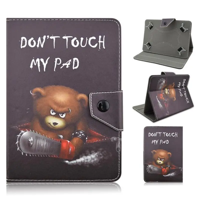 Don't Touch My Pad (Sexy red lips Crown eyes high heel) PU Leather Case