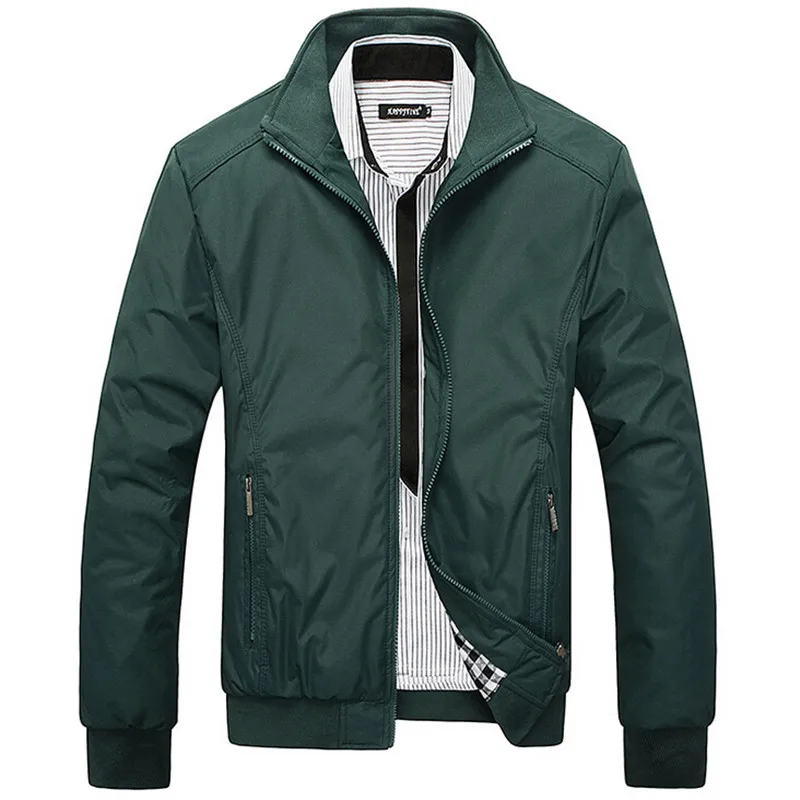 

Men's Jacket Spring Autumn Overcoat 2016 Middle Aged Men Fashion Stand Collar Slim Casual Style Businese Jackets Men M-5XL