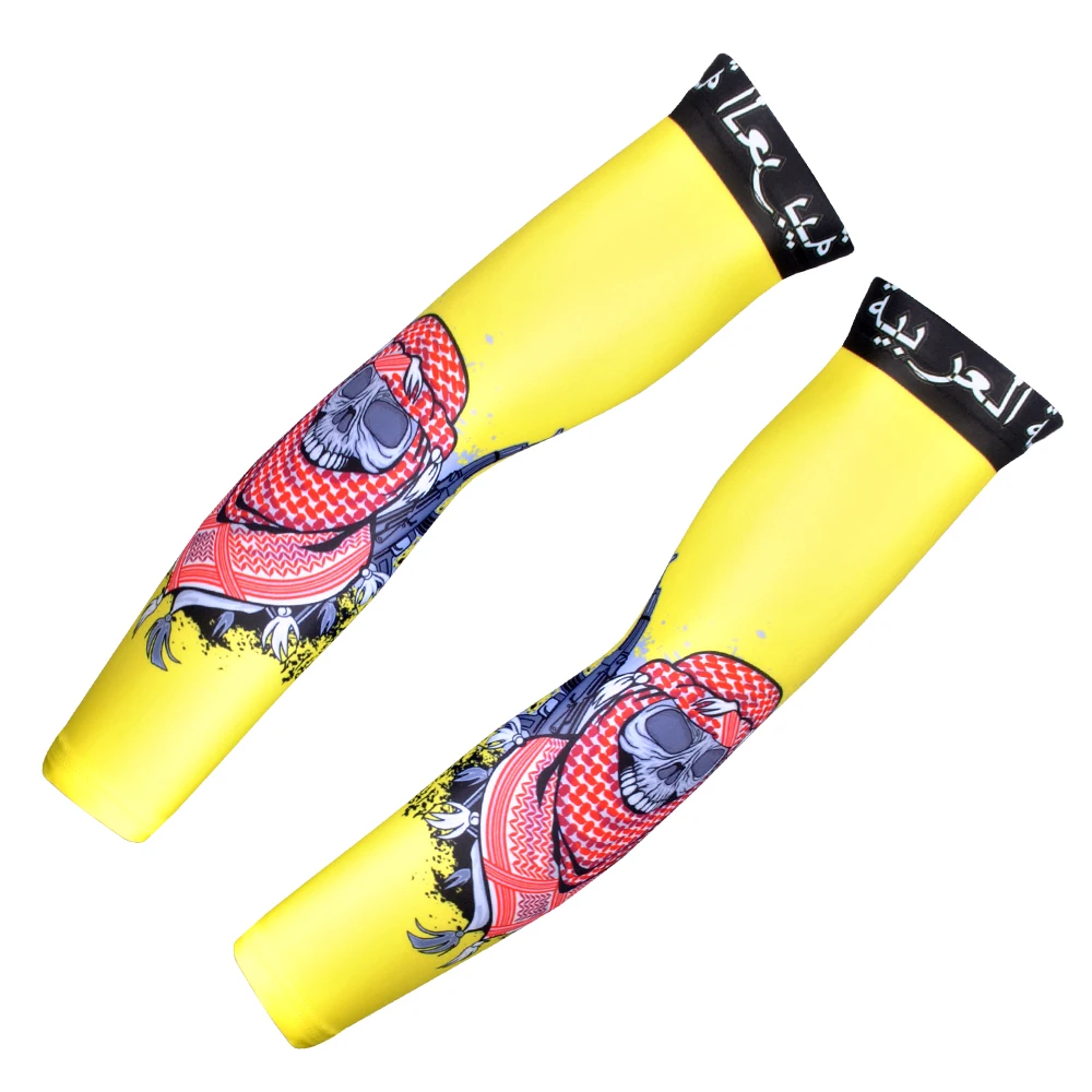 

ZM terrorists Cycling Sleeves Printed Armwarmer MTB Bike Bicycle Sleeves Arm warmer UV Protection Sleeves Ridding Arm Sleeves