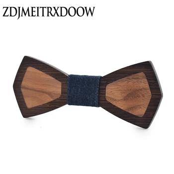 

Fashion Party Wooden Bow Tie Adult Individual Patchwork Design Wedding Wood Ties For Men Factory Wholesale Gravata Borboleta
