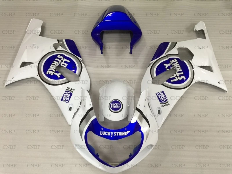 GSXR600 GSXR750 GSXR1000 2000 2003 K12 Abs обтекатель GSXR 600 750 1000 2001 белого и синего цвета