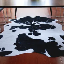 140x200 см Черно-белый ковер из искусственной кожи с полосками зебры и натуральной кожи, ковер из воловьей кожи для украшения