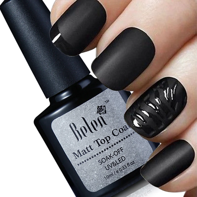 Belen Matt Top Coat Матовый УФ гель для ногтей Праймер лаковый слой матовый лак цветной