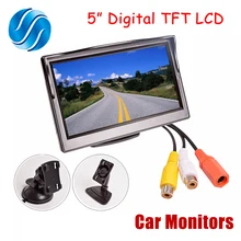 Car Monitor TFT LCD 5.0Inch 800*480 16:9Screen 2 Way Video Input HD Digital Colorful For Rear View Reverse Camera VCD DVD