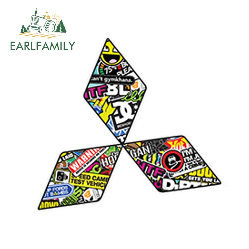 

EARLFAMILY 13cm x 13cm Car Styling Evo Evolution Lancer Logo Badge Decal Car Sticker JDM Waterproof Bumper Windows Accessories