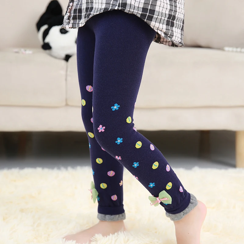 

Baby Girls's Spring Autumn Tights Lovely Candy Color Cartoon Flower Jacquard Cotton Knitted Pantyhose for 2-12 years