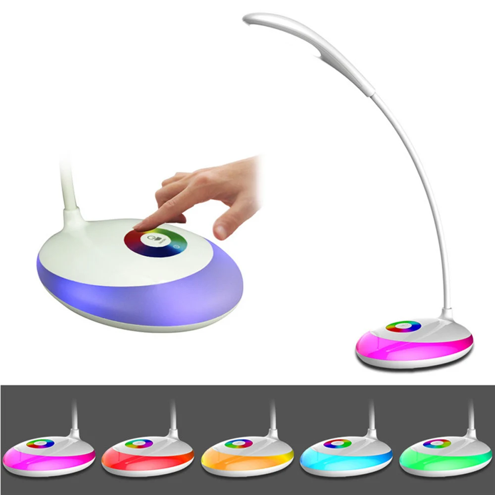 JIAWEN Unlimited Dimming Desk Lamp Multi color Night Light for Kids Bedroom Gadgets Eye
