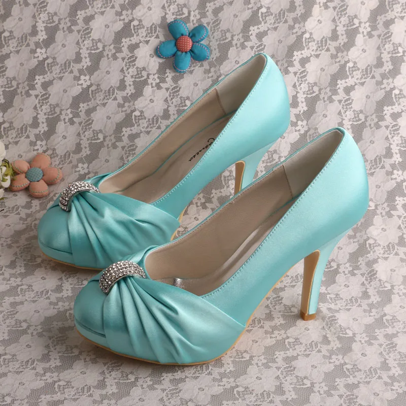 aqua heels for wedding