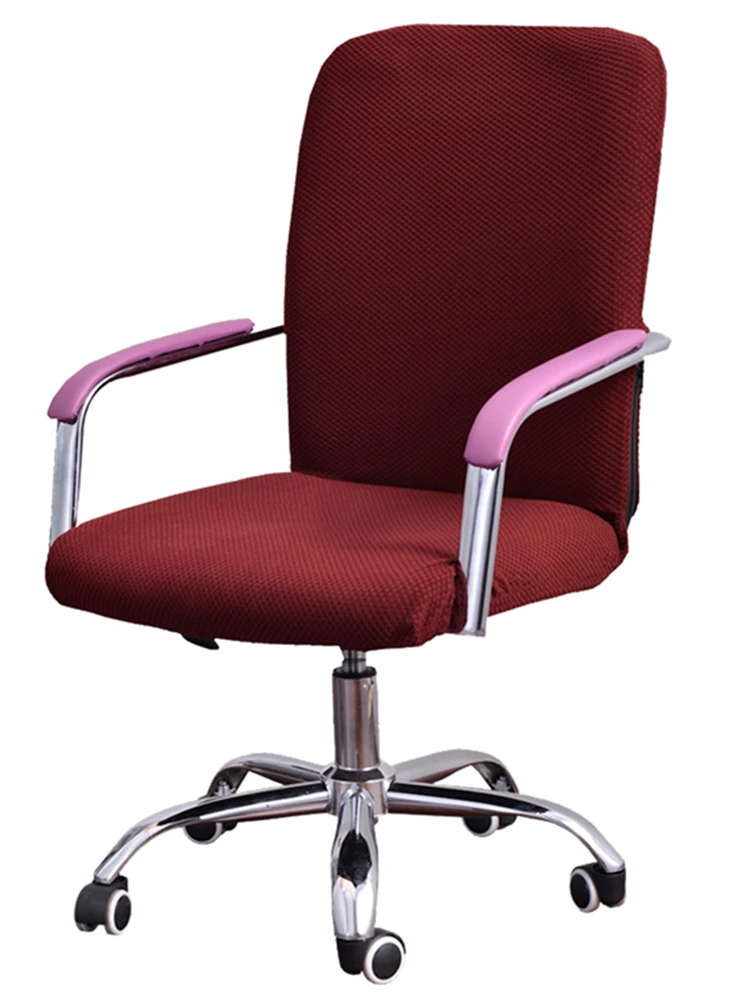

M L XL Rotating Office Computer Chair Cover Spandex High Elastic Knit Chair Covers Zipper Slipcover To Fit Officw Chairs 1pcs