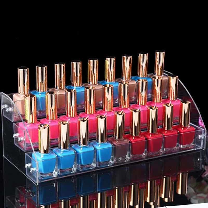

TOP Acrylic Makeup Nail Polish Storage Organizer 3 Layer Rack Display Stand