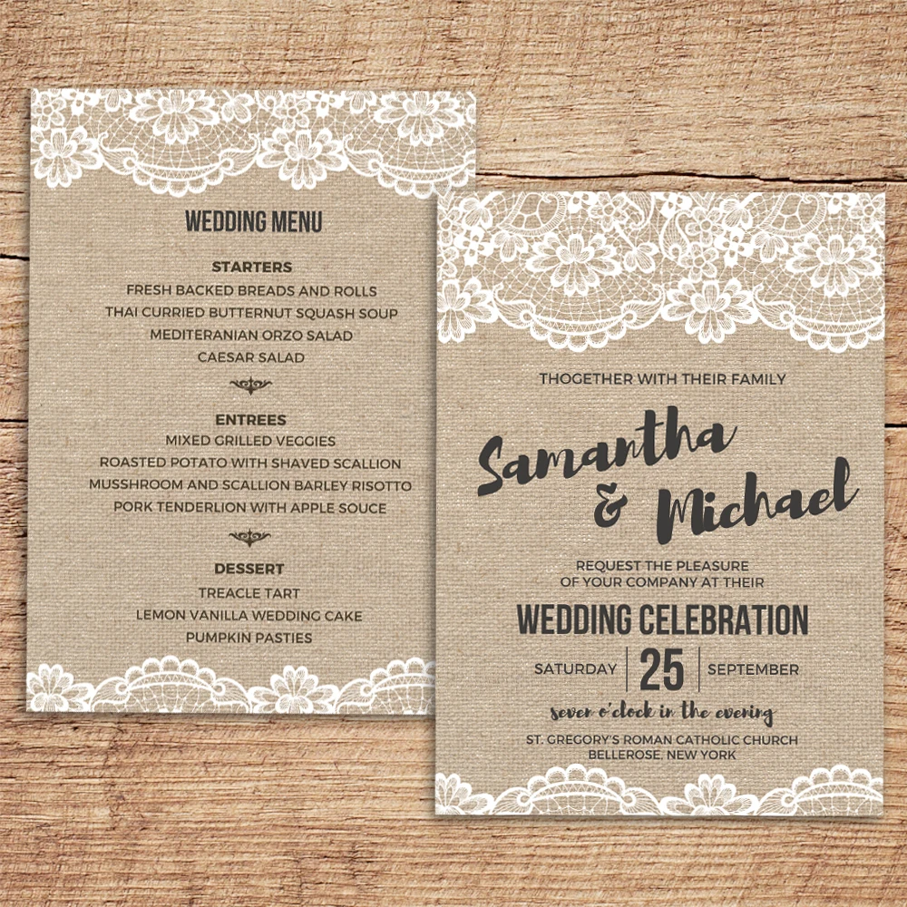 Vintage Invitations Cards