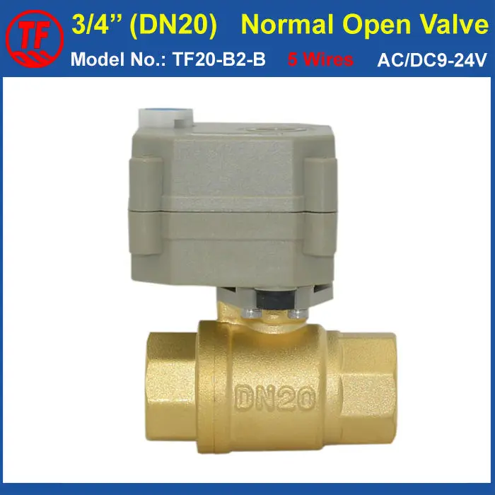 CE IP67 BSP NPT 3 4 2 Way Normal Open Electric Ball Valve With Manual Override