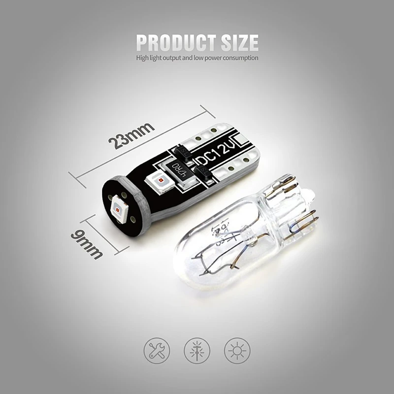 Катур 1000 шт T10 W5W светодиодные лампы 3030 SMD 168 194 автомобильные аксессуары зазор для