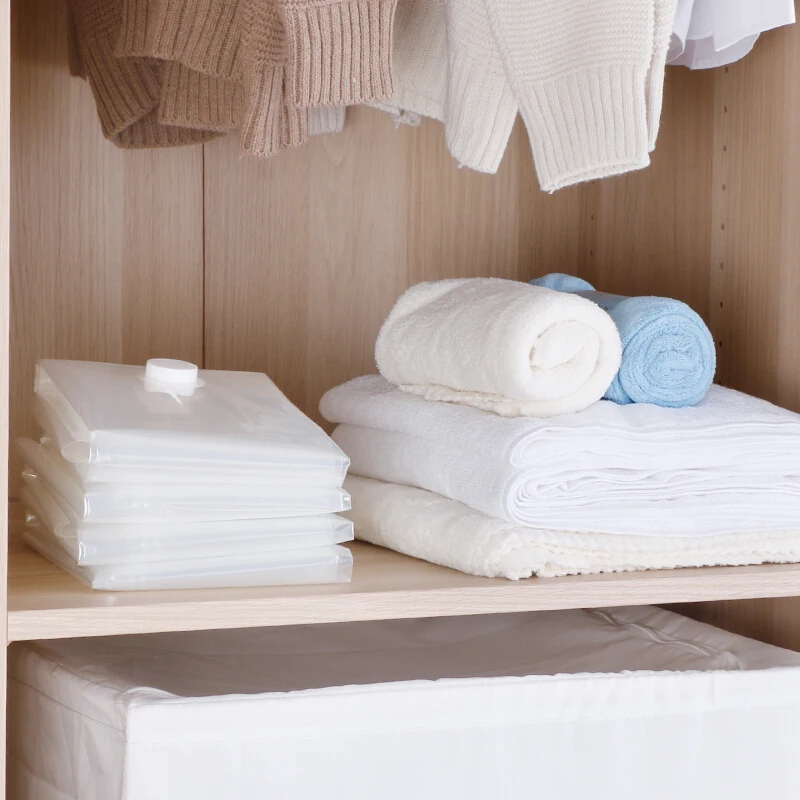 20 قطعة فراغ حقيبة التخزين حقيبة بلاستيكية شفافة للملابس المنظم الفضاء التوقف حزمة العمل مع نظافة