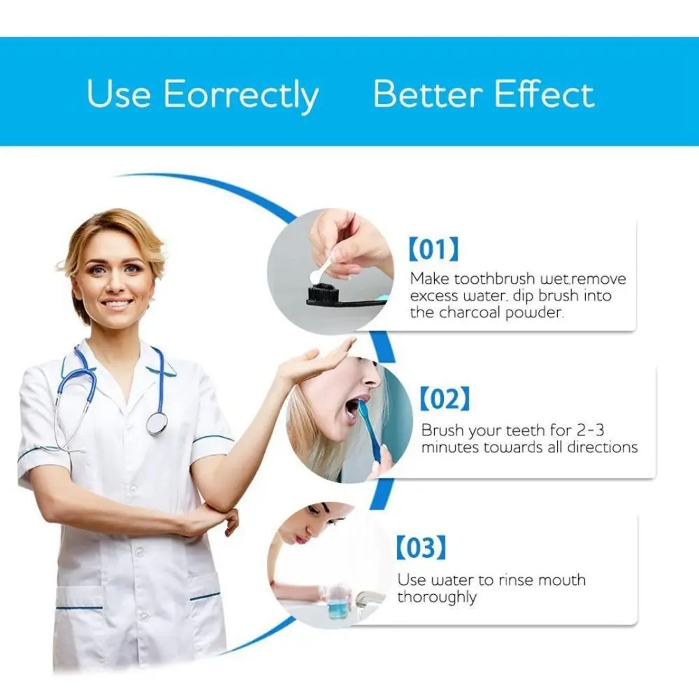 1 шт. бамбуковый уголь для зубов, отбеливающая пудра, зубной камень, удаление пятен, уход за полостью рта, Гигиеническая защита для зубов, отбеливающая Чистящая инструменты