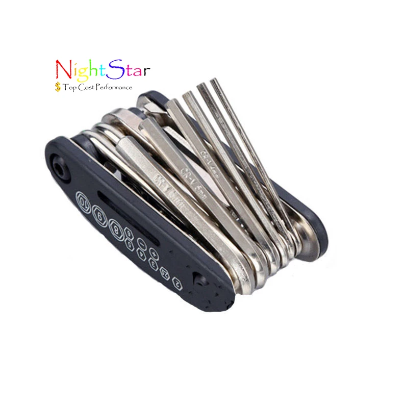 New Steel Bike Bicycle Cycling 16 in 1 Multi-function Repair Tools Kits Set