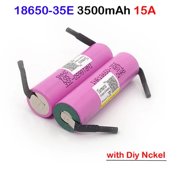 

100% original 35E power 18650 lithium battery 3500mAh 3.7v 25A high power INR1865035E + nickel 18650 3500mAh 13A discharge MAY19