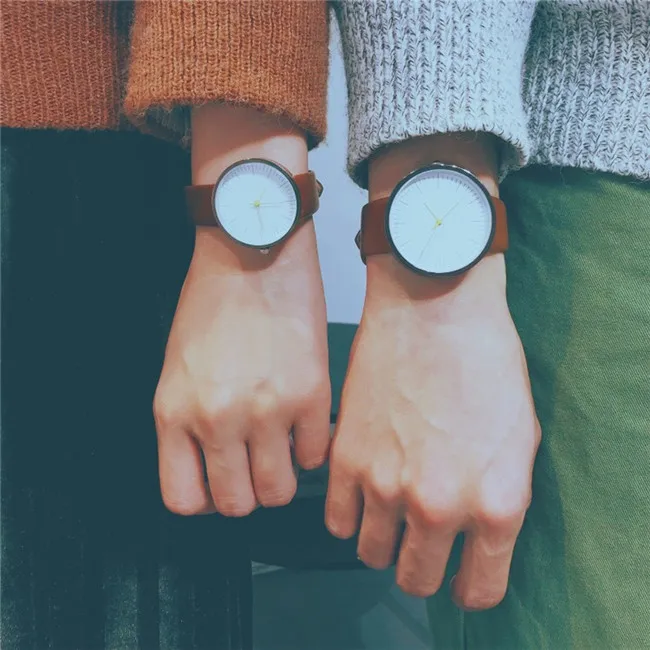 

2018 Simple Fashion Women Quartz Watches Leather Vintage Ladies Dress Leisure Bracelet Wristwatch Female Dress Watch Brown Black