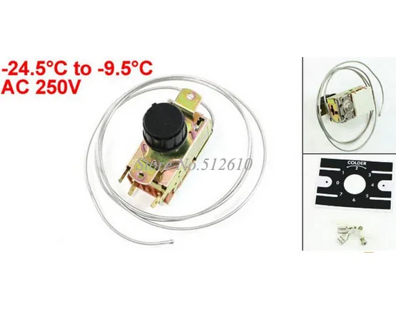 

AC 250V Volt 4 Pin 6mm Drive Shaft Refrigerator Thermostat -24.5 to -9.5 Celsius