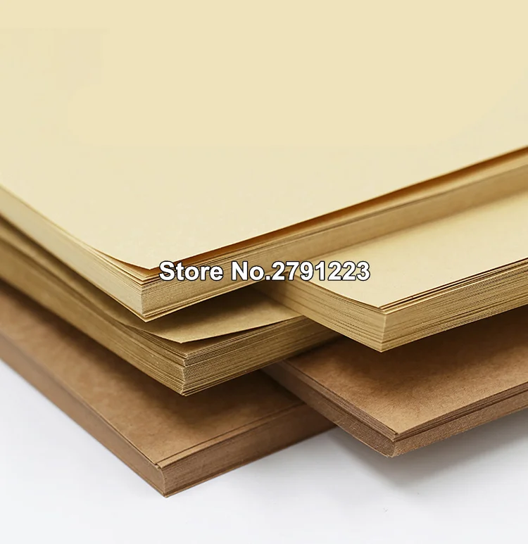 50 sheets A4 Brown Kraft Paper High Quality A4 Hard Kraft Paper DIY Handmake Card Making Craft Thick Paperboard Cardboard