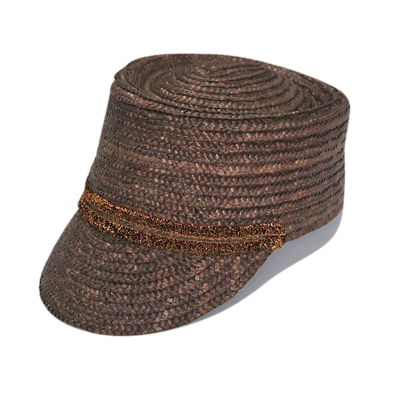 55 58cm summer female straw hat flat ride horse lady cap 5color 1pcs