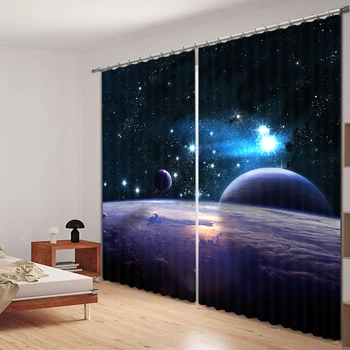 

Beautiful planet 3D Blackout Curtains Healthy non-pollution Digital Print Customiz Design Tablecloth Shower Curtain Bedding