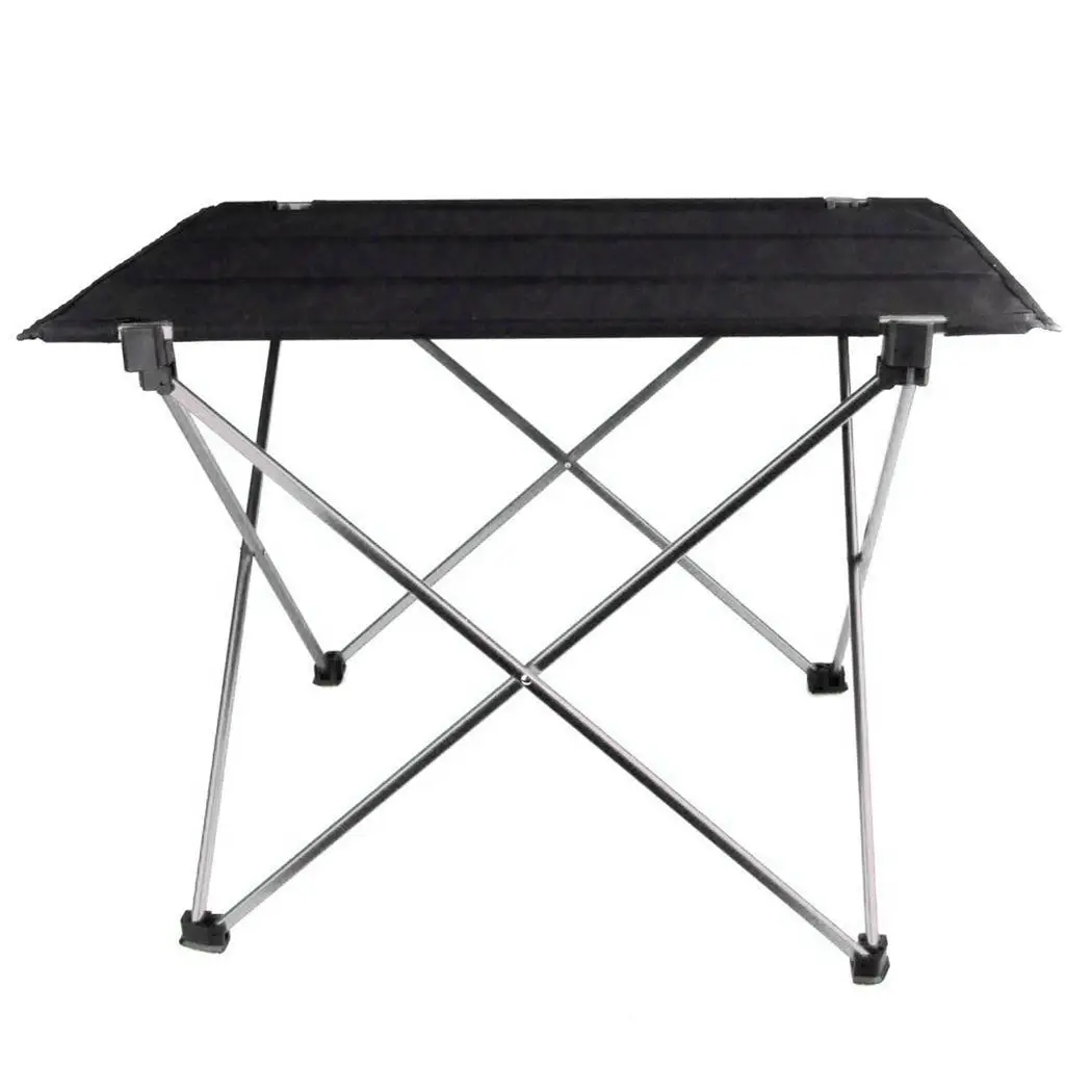 Открытый Кемпинг пикника портативный ультра-легкий алюминиевый сплав складной, ультра-легкий, складной мешок для хранения стола - Цвет: silver