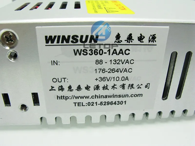 طابعة امدادات الطاقة 36 V 10A WS360-1AAC Winsun امدادات الطاقة