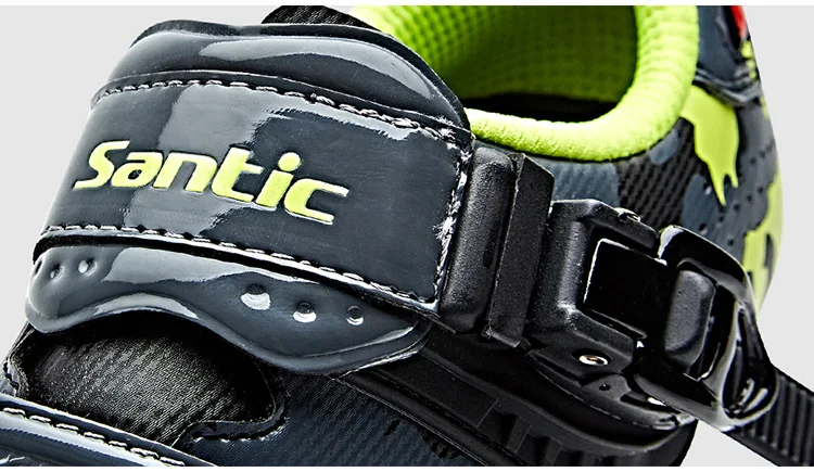 Santic Road Cycling Shoes Carbon Fiber Bike Shoes Men Professional Athletic Racing Team Sneakers Breathable Outdoor Sports Shoes