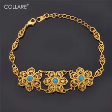 Браслеты collare для Для женщин Турецкая ювелирные изделия из золота Цвет цветок браслеты из натурального камня& бижутерии, браслетов H124