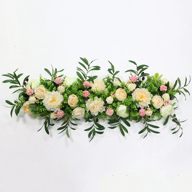 JAROWN Simulation Plant Flower Row Flower Wall Wedding Arrangement Decor DIY Pavilion Decor Arch Flowers Window Showcase Flores (18)