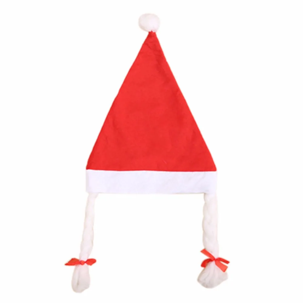 Regali Di Natale Ragazza.2 Capretti Svegli Della Ragazza Cappello Di Natale Caps Con Treccia Di Tessuto Non Tessuto Decorazione Del Partito Regali Boys Costume Accessories Novelty Special Use Aliexpress