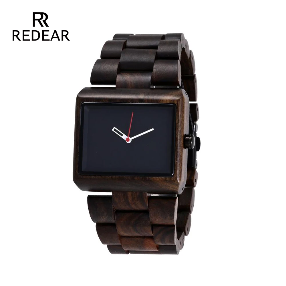 

REDEAR Special Wood Watches Men Handmade Wooden Vintage Quartz Wristwatches Luxury Fashion Male Clock Watches Birthday Gifts