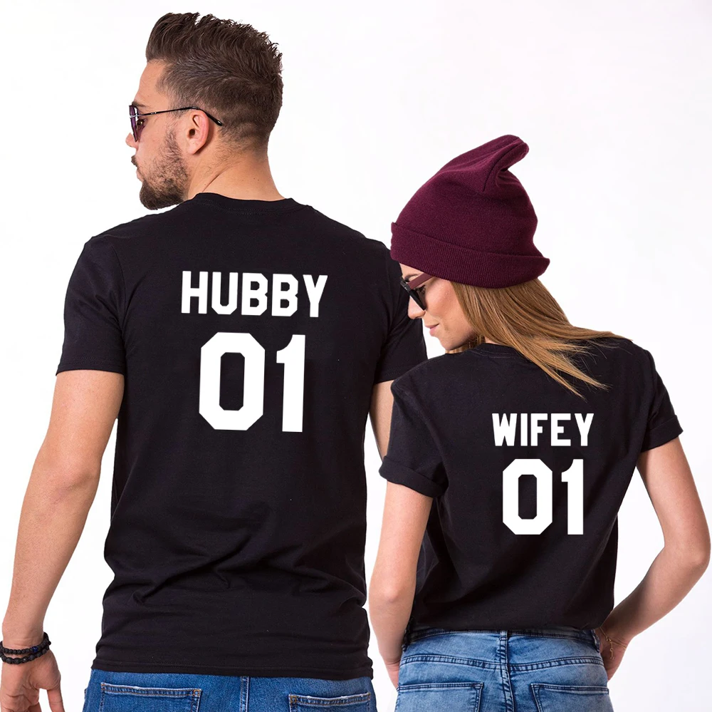 

Wifey & Hubby Shirt Hubby 01 and Wifey 01 Matching Couples T-shirt His and Hers Anniversary Gifts Tumblr Lover T Shirt