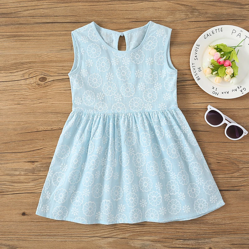 

Girls 2019 New Korean Baby Dress 2-7 Years Child Summer Princess Dresses