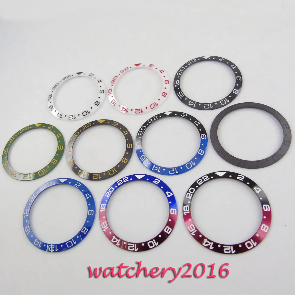 New 38mm Parnis black New Titanium ceramic bezel insert for 40mm submariner mens watch High quality Repair watches for Parts