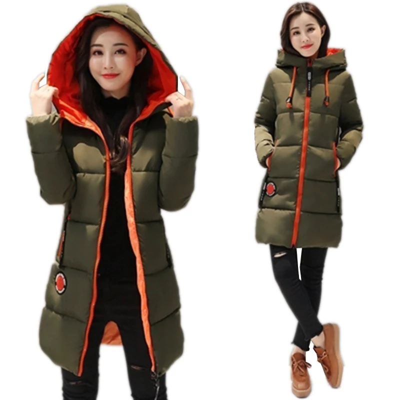 Acheter 2019 nouvelle veste d hiver femmes Parka manteau Long vers le bas étudiant veste grande taille longue mode à capuche canard vers le bas manteau veste femme N693
