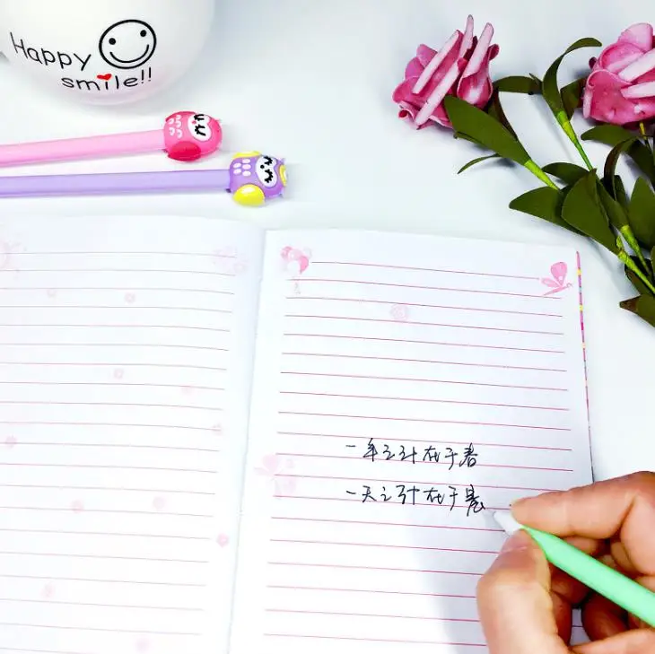 4 шт./компл. Kawaii 0 5 мм гелевые ручки карамельных цветов с животными и совами
