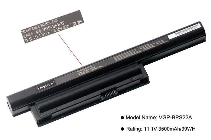 Японский сотовый KingSener VGP-BPS22 Аккумулятор для ноутбука SONY VAIO VGP-BPS22A VPC-EA1 EA18 EA16 EA31 PCG-71212t 71211T 61211T 61212T